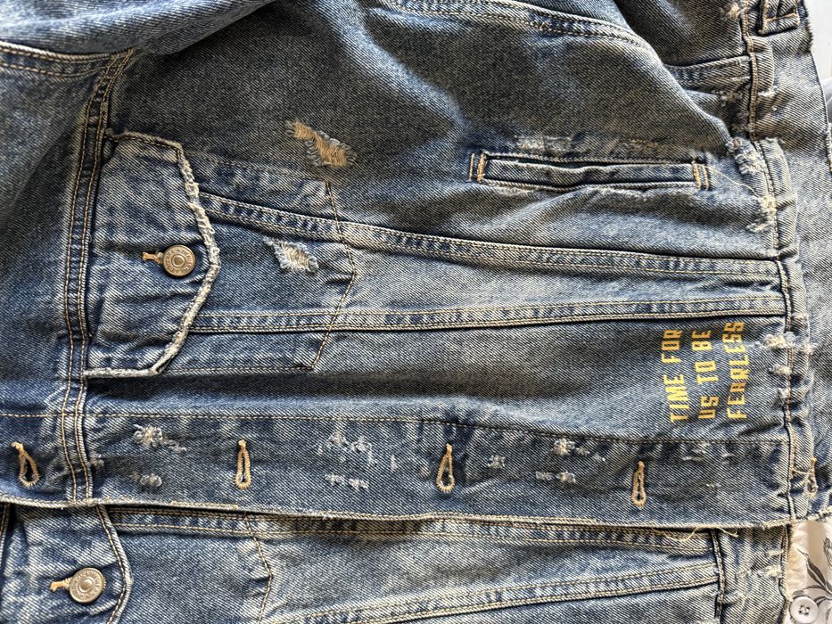 Geaca blugi Zara marimea M L print originala