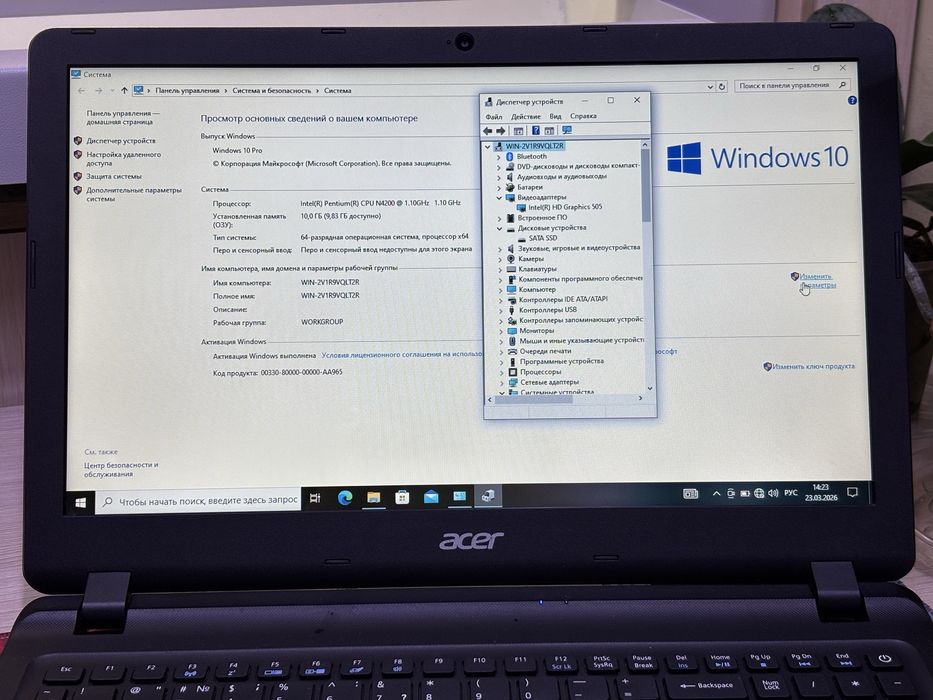 acer озу10 ssd256 pentiun n4020