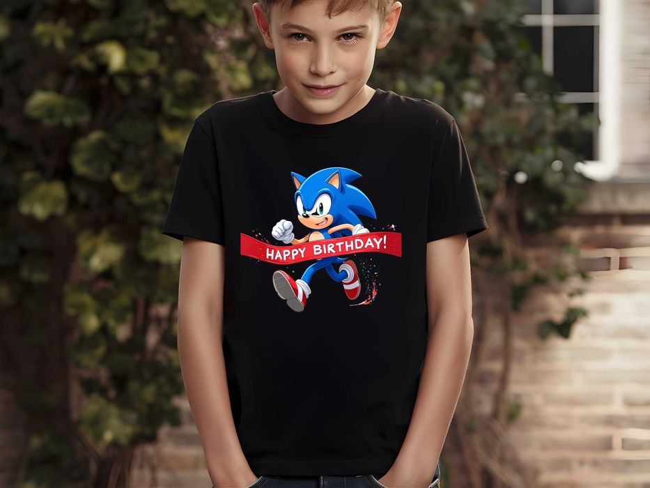 Детски тениски за рожден ден със Соник SONIC