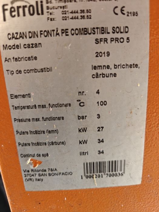 Cazan încălzire centrală 27 kw