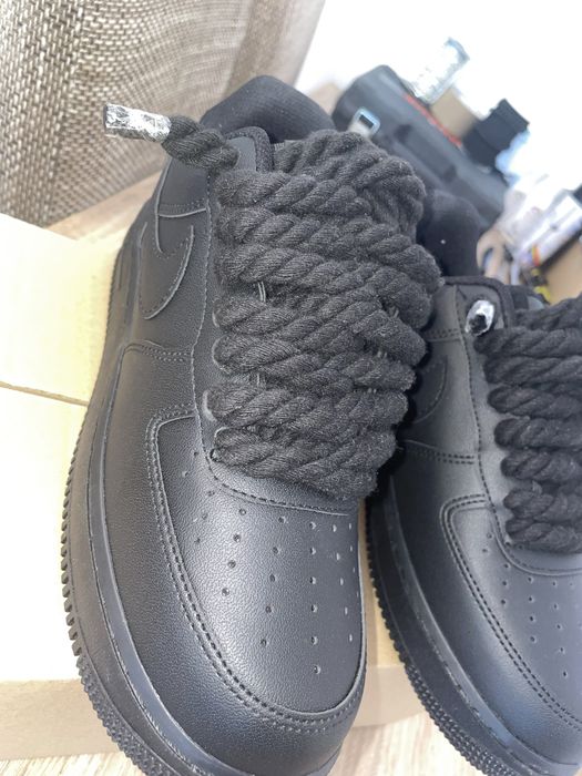 Air force 1 rope lace black