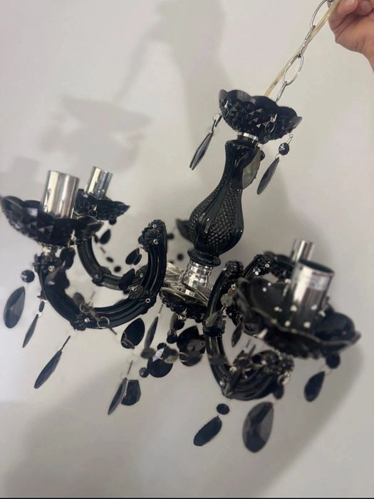 Candelabru Bolero 06-003, 5 x E14, negru, vintage