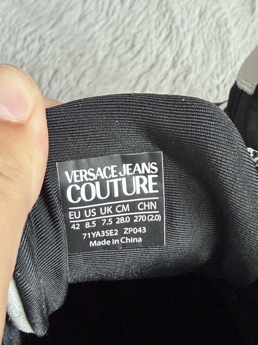 Versace Jeans Couture Fondo Spyke sneakers negru cu alb marimea 42 noi originali