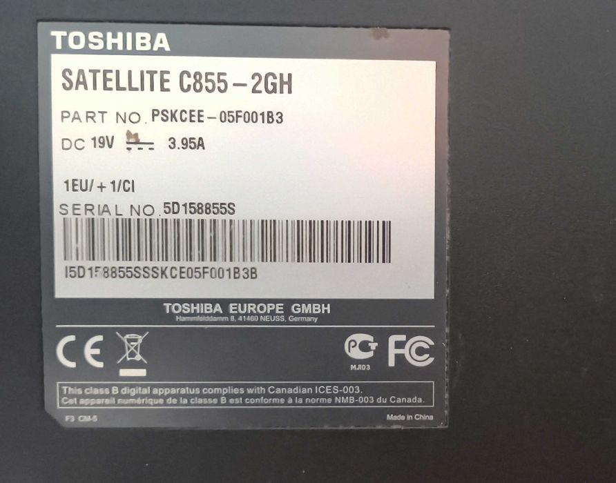 Лаптоп Тошиба Catellite C855