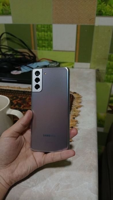 Samsung s 21 plus 5g 128 gb silver rang kar dok yoq bazi obmen bor