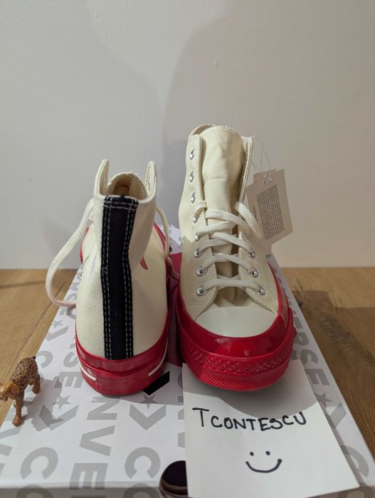 Converse x Comme Des Garçons Play Chuck 70 Hi "Pristine Red" - US 10 / EU 44 / CM 28.5 - NOU