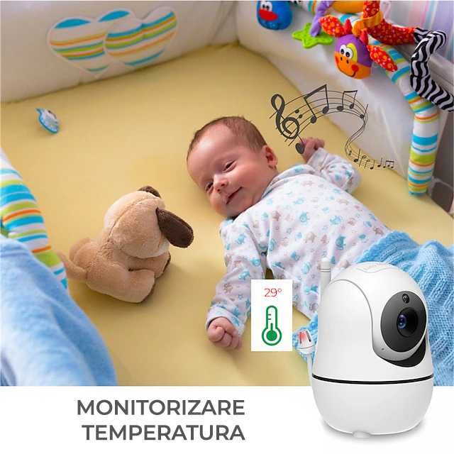 BabyMonitor Pentru Supraveghere Audio-Video Bebe NIKI Smart35, LCD3.5"