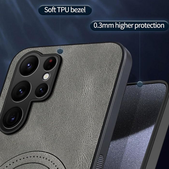 Стилен magsafe кейс за samsung galaxy s26 ultra - сив - със защита на