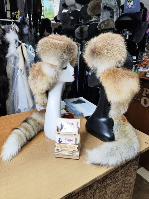 Тымак из меха лисы