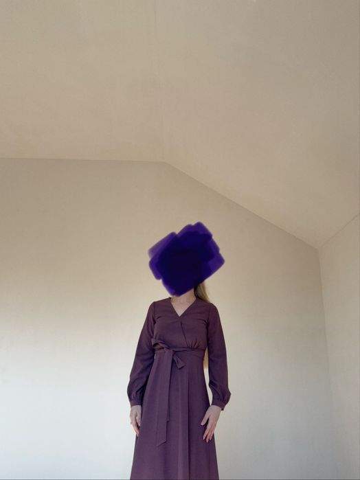 Платье миди с поясом