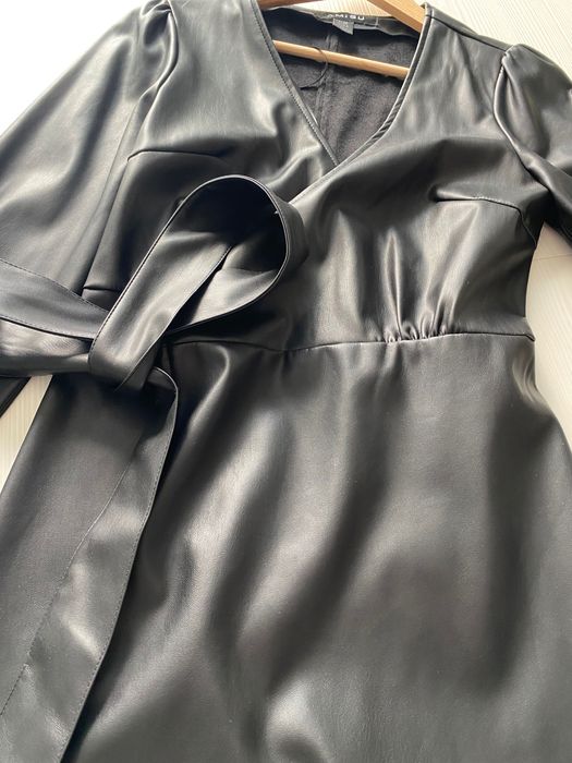 Rochie imitatie piele