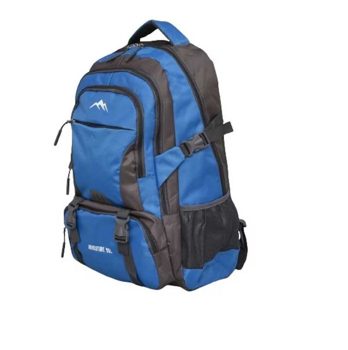 Туристическа раница, Текстил, 55л., Светлосиня