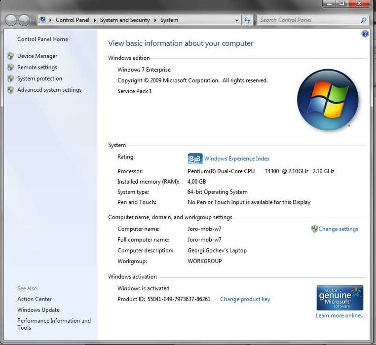 Лаптоп Compaq Presario CQ61