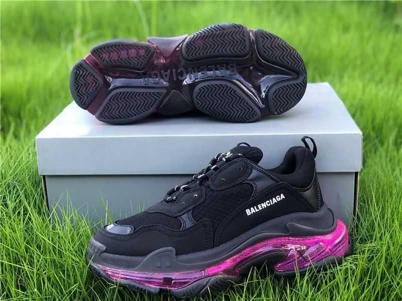 Balenciaga Triple S Clear Sole "Black/Pink"