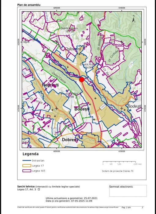 Teren la DN 2256 mp deschidere 23m – ideal afacere / construcție