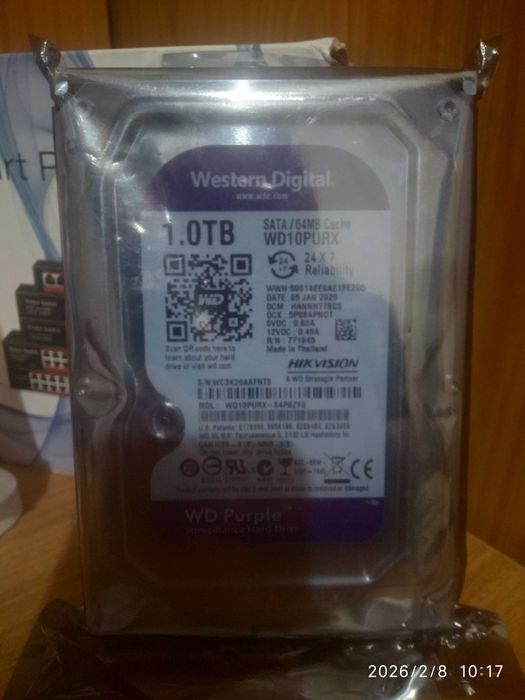 Камера бор хиквижн 2463 6 мп.хотира 1 TB. POE SWITCH 4 PORT