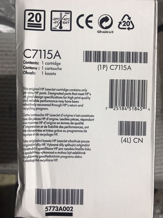 Cartus-Toner HP Laserjet -original, Sigilat