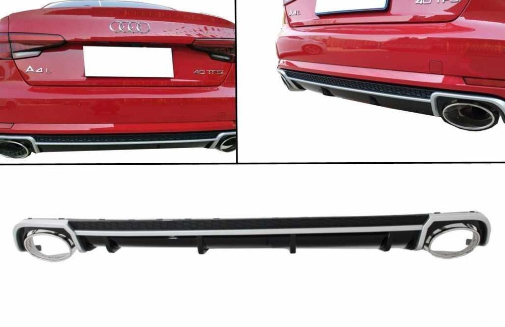 Difuzor Bara Spate si Tobe Audi A4 B9 8W (2016-2018) Sedan/Avant RS RS4