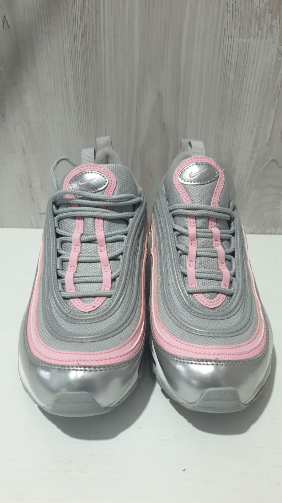 Pink and silver sales air max 97