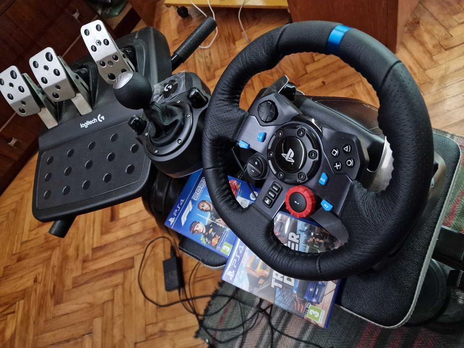 Волан Logitech Driving Force G29 и Скоростен лост за волан shifter g29