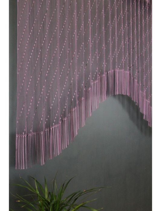 Тюль на трубчатый карниз.