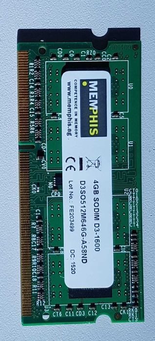 DDR3 4GB SODIM laptop D3-1600