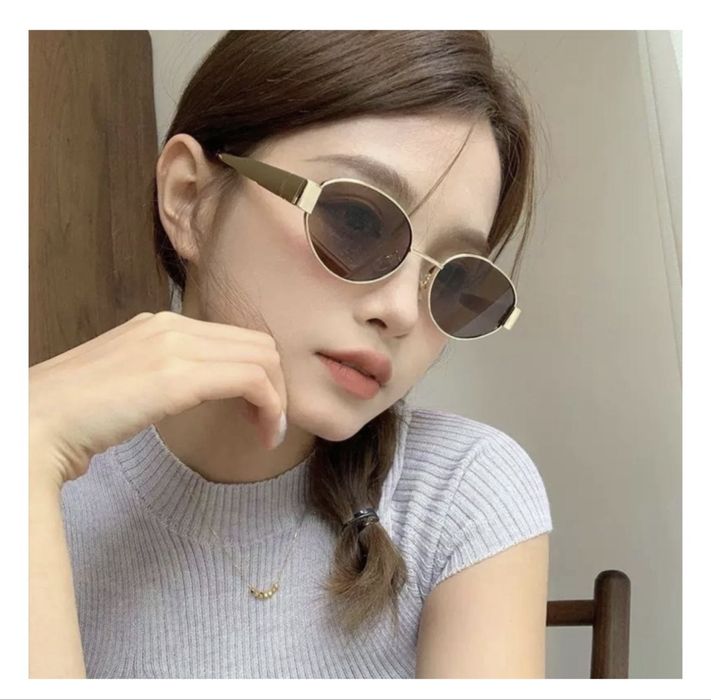 Солнцезащитные очки овальные однотонные