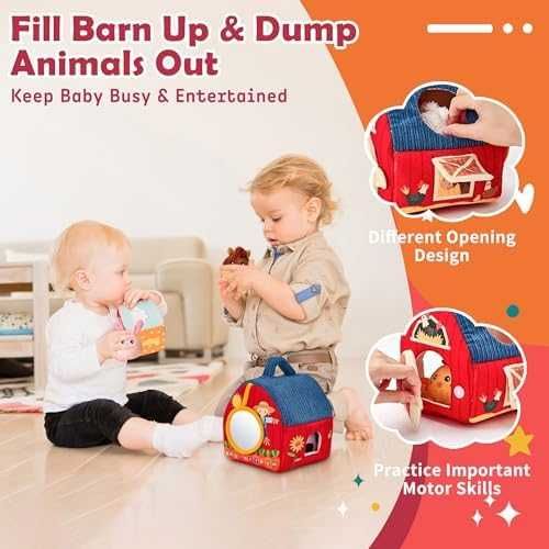 Нова играчка Мека образователна ферма Монтесори с 6 плюшени животни за дете бебе