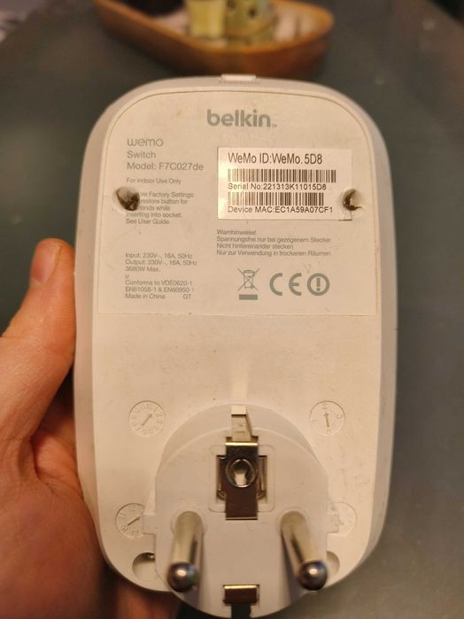 Умен Контакт Belkin WeMo Switch F7C027DE