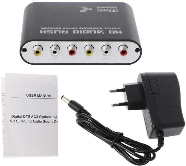 Аудио-декодер SPDIF to RCA 5.1  (6x)