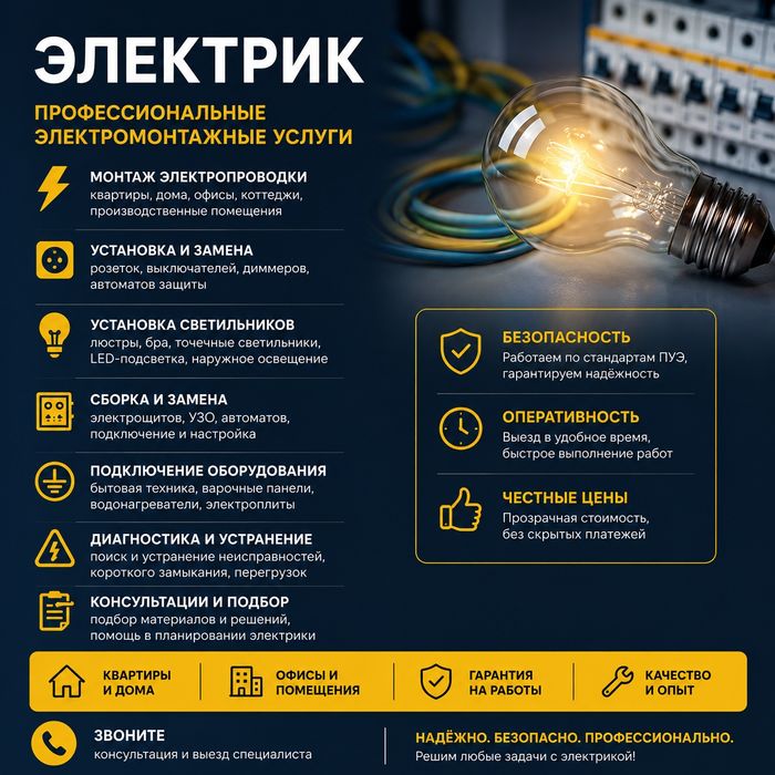 Услуги Электрика