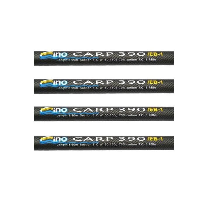 Set 4 Lansete, Wind Blade, EB-1, Fino Carp, pentru pescuit la crap, lu