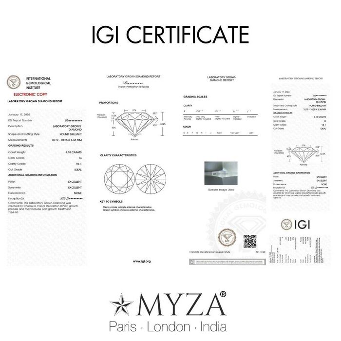 Сертифициран Диамант 1,0 карат D/VS от GIA IGI Лабораторен Камък CVD