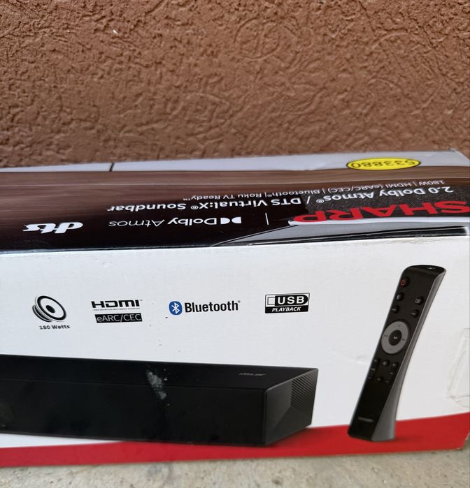 Vând Soundbar Sharp cu Bluetooth,USB,HDMI Nou sigilat