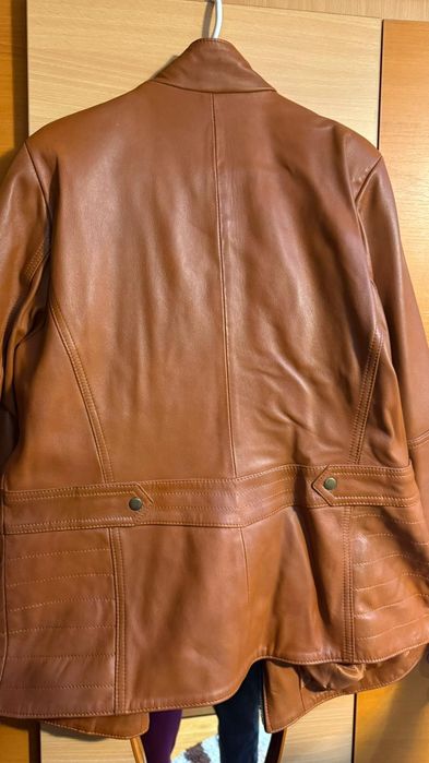 Jacheta piele lucrata manual!