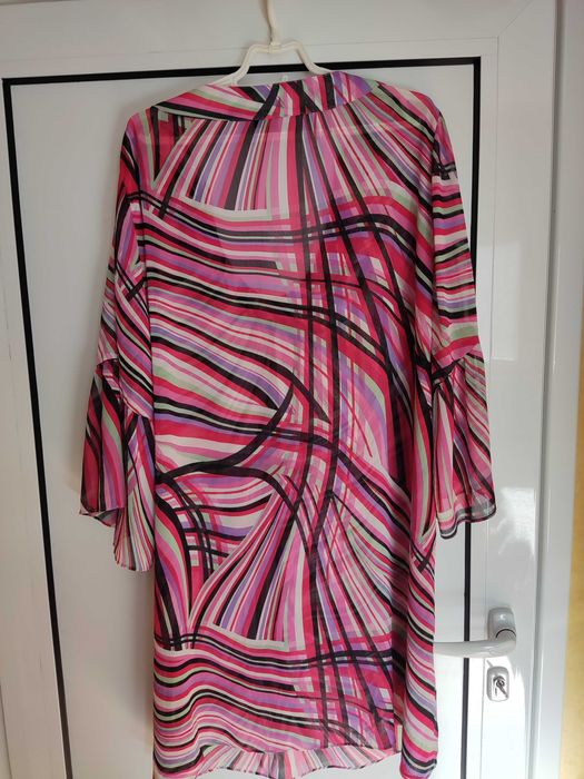 Дамски пъстър комплект от потник и туника