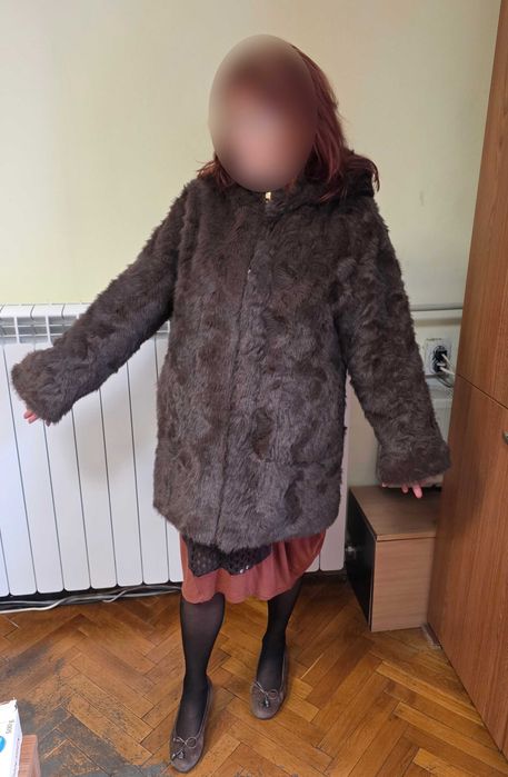 Италианско кожено палто с ДВЕ лица