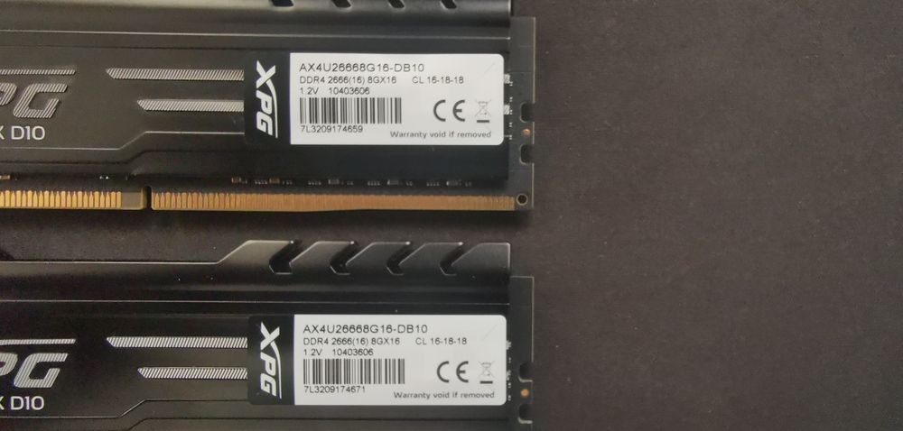 Memorii RAM DDR4 XPG 16GB 2666MHz