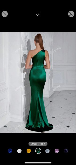 Елегантна рокля в зелено