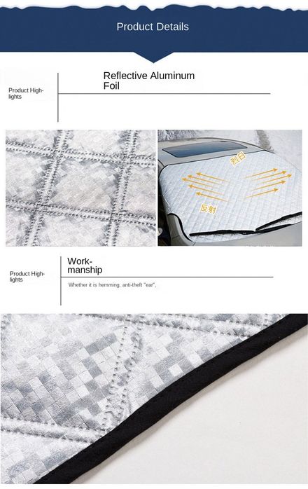 Термо Сенник №3551-2 Качествено Покривало150х95см. за предно стъкло