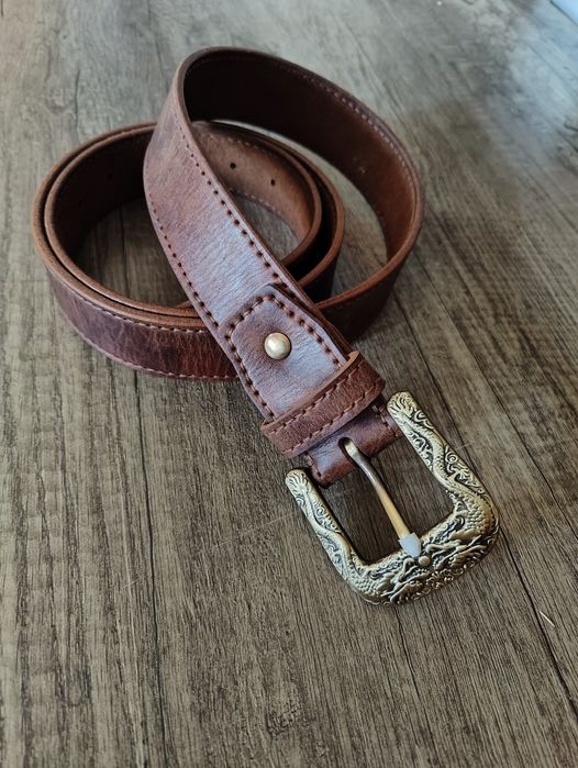 Ремень из кожи | подарок для мужчины | ручная работа