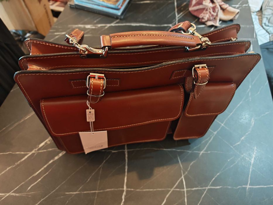 Мъжка чанта""VERA" , естествена кожа, нова!