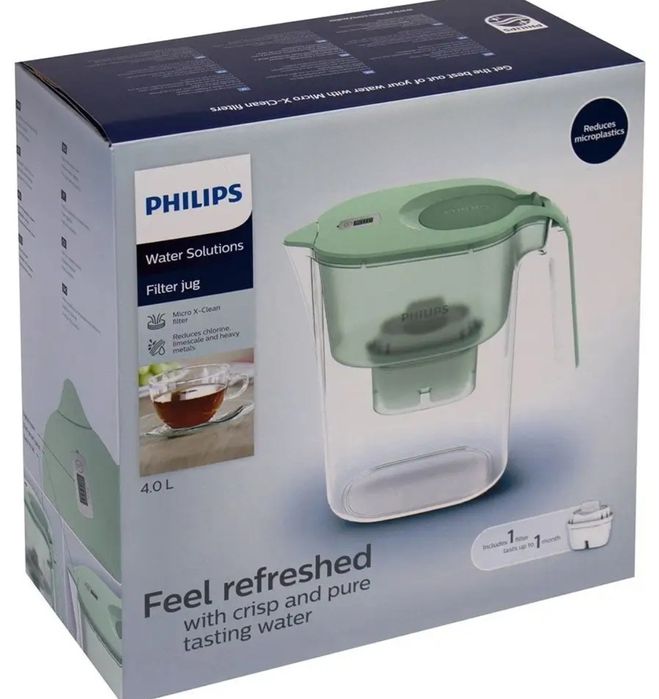 Кувшин фильтр для воды Philips 4 литр с цифровым таймером