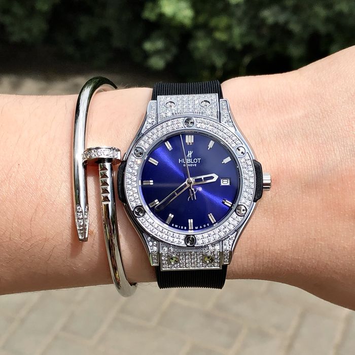 ceas hb big bang blue dial 33,mm lady