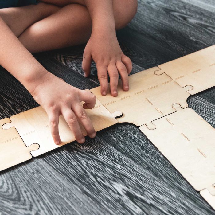 Puzzle drum din lemn – joc educativ și modular pentru copii