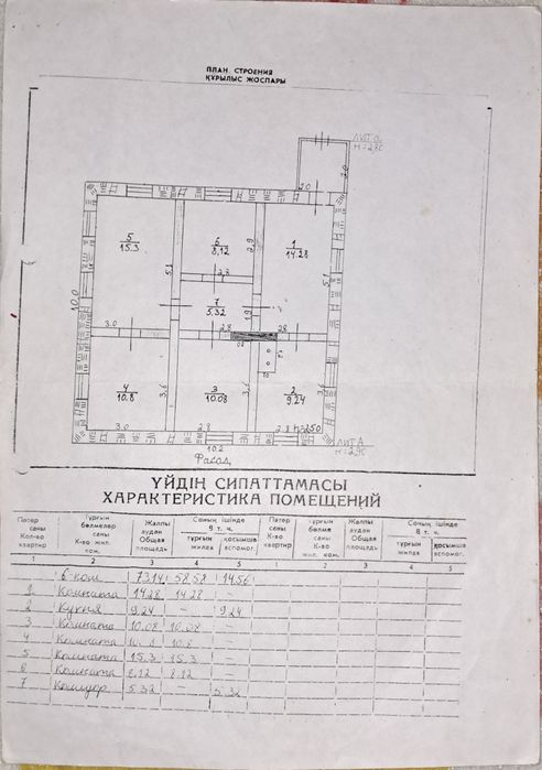 Дом с 7 комнатами(есть план дома)