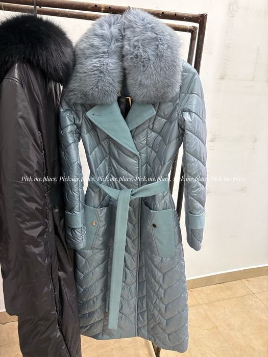 Шушляково яке якета с естествен косъм лисица