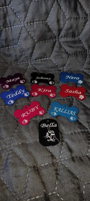 Medalion in forma de os pentru cățel