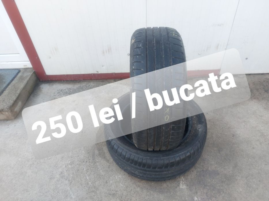250 lei bucata! Doua anvelope de vara 225 50 r17 Bridgestone dot 2025
