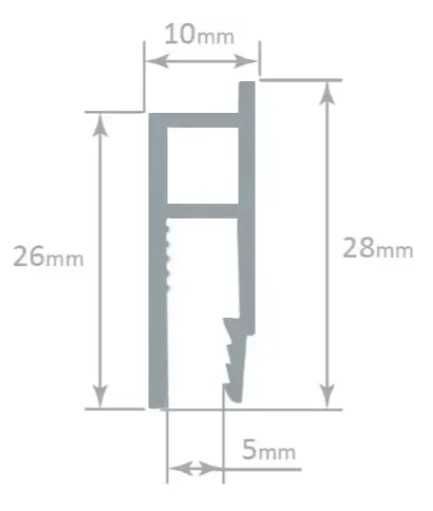 Профил за опънати тавани от PVC, перфориран, премиум клас – 2,5 м